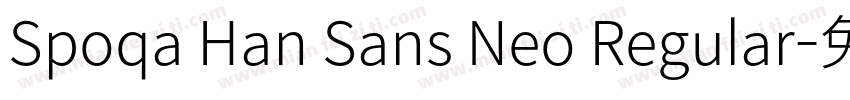 Spoqa Han Sans Neo Regular字体转换